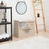 Dune Design Wäschekorb 3 Fächer - 84L Wäschesammler Beige mit Deckel - Wäsche Organizer Bad - beige Polyester 16903