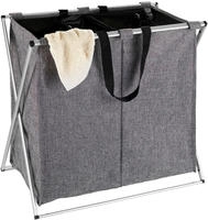 WENKO W&auml;schesammler Mod. Duo Grau meliert W&auml;schekorb, 120 l 62151100