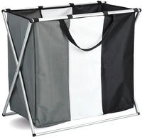 Zeller Present W&auml;schesortierer 3 F&auml;cher, Polyester/Aluminium