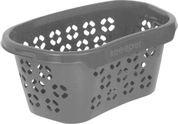 keeeper W&auml;schekorb Anton, grau, mit 3 Griffen, aus Kunststoff, 57,5x38,2x26,5 cm, 30,5 Liter