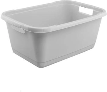 keeeper W&auml;schekorb Aenna, grau, mit 2 Griffen, aus Kunststoff, 65x44x28 cm, 52 Liter