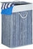 Relaxdays Wäschekorb grau, mit Deckel, aus Bambus, 43,5x65,5x33,5 cm , 83 Liter