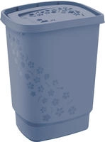 Rotho - W&auml;schesammler Flowers, 55 L Horizon Blue W&auml;schebeh&auml;lter