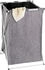 Wenko Wäschekorb Uno Grau meliert, aus Polyester, faltbar, 35x58x38 cm, 52 Liter