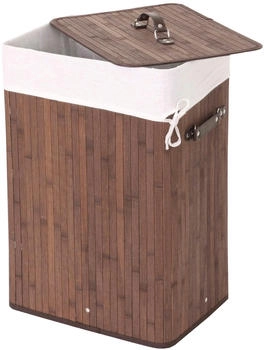 Mendler Wäschekorb HWC-C21 61x43x32cm 70l braun Bambus 61147