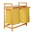 Lumaland Wäschekorb Bambus 73 x 64 x 33 cm - Gelb - gelb