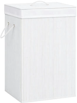 vidaXL Bambus-W&auml;schekorb : Farbe - Weiss, Gr&ouml;&szlig;e - 60 L - 320751XL