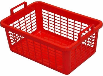 Lockweiler W&auml;schekorb eckig 45 l, 62 cm, rot - L30056