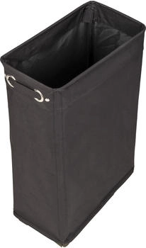 Wenko Wäschekorb Corno Schwarz, Rollen und Griffen, aus Polyester, 18,5x60x40 cm, 43 Liter Wenko Wäschekorb Corno Schwarz, Rollen und Griffen, aus Polyester, 18,5x60x40 cm, 43 Liter