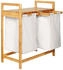 Lumaland Wäschekorb Bambus 73 x 64 x 33 - Weiß