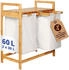 Lumaland Wäschekorb Bambus 73 x 64 x 33 - Weiß
