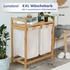 Lumaland Wäschekorb Bambus 73 x 64 x 33 - Weiß