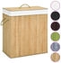 vidaXL Bambus-Wäschekorb mit 2 Fächern 100 L - 320740