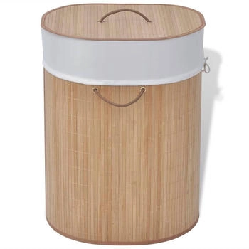 vidaXL Bambus-Oval Natur