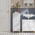 SoBuy BZR93-W Wäscheschrank mit ausklappbarem Wäschesack mit einner Schublade Weiß bht ca: 34x90x30cm