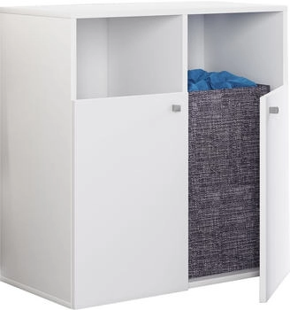 VCM Holz W&auml;scheschrank H. 74 x B. 80 x T. 39 cm - Dreso L 2f Wei&szlig;