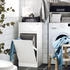 SoBuy BZR110-W Wäscheschrank mit ausklappbarem Weiß BHT ca: 40x86x39cm