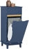 SoBuy BZR114-B Wäscheschrank mit ausklappbarem Wäschesack mit Glastür Blau bht ca. 40x96x40cm