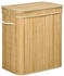 HomCom Wäschekorb, Natur, Naturmaterialien, 54.2x59.5x35.2 cm,