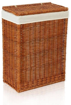 Lycce Wäschekorb mit Deckel 60 l natur