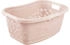 keeeper Ergonomischer Wäschekorb mit luftdurchlässigem Dekor, Anti-Rutsch-Softgriffe, 50 l, Lasse, Nordic Pink