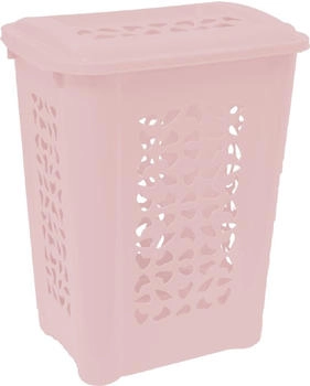 keeeper Wäschebox mit Einwurfschlitz und aufklappbarem Deckel, Luftdurchlässig, 60 l, Per, Nordic Pink