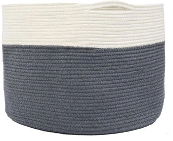 DuneDesign Baumwoll-Seilkorb 60 Liter – Ø 48 X 35 Cm, Faltbar, Für Wäsche, Spielzeug Oder Deko