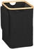 Kesper Wäschesammler, Material: Bambus, Polyester, Maße: 41 x 33 x 51 cm, Farbe: Schwarz, Braun | 19594