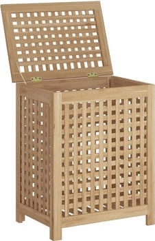 vidaXL Wäschebehälter, Wäschekorb mit viel Stauraum, Massivholz Teak
