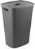 Curver Wäschekorb Softex 56L - Elegantes Design - leicht, stapelbar und praktisch - 70% recycelt - 59 x 43 x 34 cm - Grau