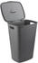Curver Wäschekorb Softex 56L - Elegantes Design - leicht, stapelbar und praktisch - 70% recycelt - 59 x 43 x 34 cm - Grau