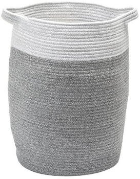 Aquanova Wäschekorb Osman, Hellgrau, Textil, 70 L, rechteckig, 49 cm, Tragegriffe, Badaccessoires, Wäschesäcke & Tonnen