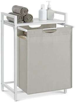 Vasagle Wäschekorb BLH101W01, weiß, aus Oxford-Gewebe, 50 x 72 x 33 cm, 65 Liter