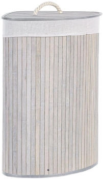 Beliani Korb, Grau, Weiß, Holz, Dreieckig, 60x60x35 cm,