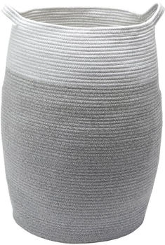 Aquanova Wäschekorb Osman, Hellgrau, Textil, 70 L, rechteckig, 65 cm, Tragegriffe, Badaccessoires, Wäschesäcke & Tonnen