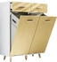 VCM Holz Wäscheschrank | H. 97 x B 79 x T. 35 cm - Landos L Weiß/Honig-Eiche