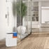 Relaxdays Wäschekorb bambus Wäsche-Trenner Faltbarer Wäschesammler 2 Kammern 95 l