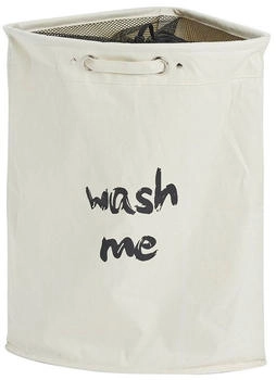 Sellmer Zeller Eck-Wäschekorb aus Polyester, beige, 34 × 34 × 56 cm