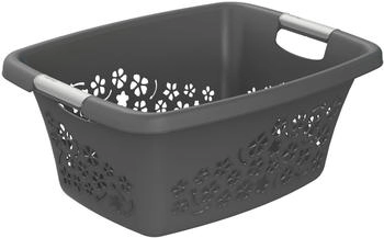 Rotho W&auml;schekorb Flowers 25L anthrazit (1756508853)