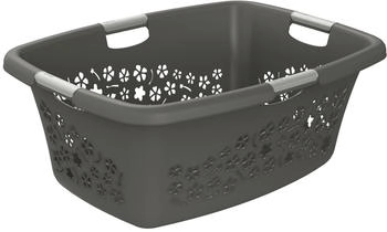 Rotho W&auml;schekorb Flowers mit 2 Griffen 50L anthrazit (1756708853)