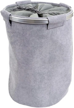 Mendler Wäschesammler HWC-C34 55x39cm 65l ~ cord grau - grau 73194