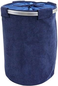 Mendler Wäschesammler HWC-C34 55x39cm 65l ~ cord blau - blau 73195