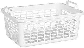 Lockweiler Wäschekorb 62x43x25cm 45l Kunststoff, weiß