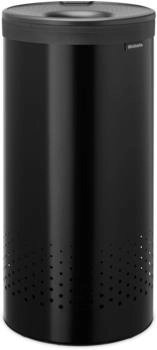 Brabantia Wäschekorb mit Kunststoffdeckel 35 L Matt Schwarz (242342)