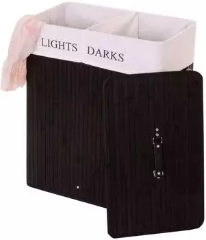 MCW Wäschekorb C21 63x55x34cm 100l Schwarz