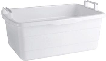 Lockweiler Wäschewanne Kunststoff eckig 50cm weiß 26l (103975001)