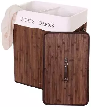 MCW Wäschekorb C21 63x55x34cm 100l Braun