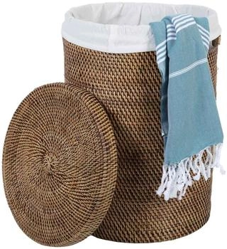 Casa Moro Rattan Wäschekorb Cleo Braun Größe:XL