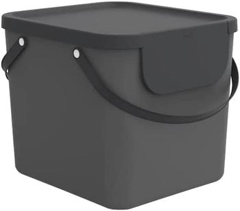 Rotho Wäschesortiersystem 40 L Albula aus Kunststoff mit Deckel Wäschekorb 40,0 x 35,8 x 34,0 cm Wäschesortierer