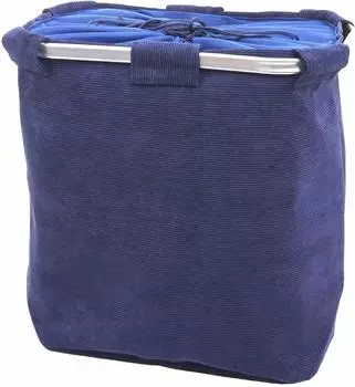 Mendler Wäschesammler HWC-C34 56x49x30cm 82l ~ cord blau - blau 73199